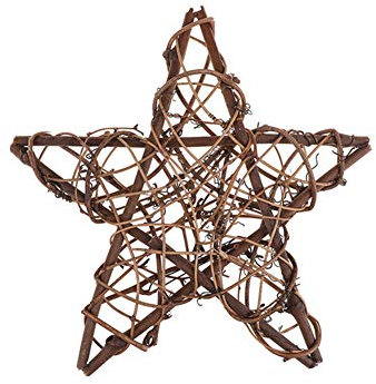 Inzopo Dried Rattan Star Frame Wreath, Rattan Star Vine Wreaths New Year Decor Photography Prop DIY Home Ornaments Wedding Party Supplies
