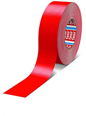 tesa band 4651 Premium leistungsstarkes Gewebeband versch. Breiten und Farben (30 mm x 50 m, rot)