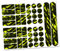 Finest Folia 34 Teiliges Fahrrad Rahmen Schutzfolie Folie Aufkleber Schutz MTB BMX Kette Lackschutzfolie R159 R160 (13 Future Neon Gelb)