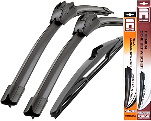 Recambo SCHEIBENWISCHER VORNE + HINTEN kompatibel für PEUGEOT 206 SW | BJ 2002-2006 (3er Set: 650mm / 400mm / 350mm)