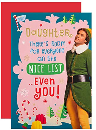 Hallmark Weihnachtskarte für Tochter – lustiges Warner Bros Elfen-Design