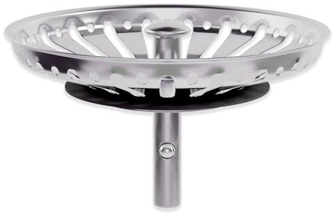 MINISMUS Universal Fregadero Colador Cesta Acero Inoxidable Fregadero Desagüe Fregadero Fregadero Tapón - Desagüe Fregadero Cocina - Acero Inoxidable (84mm).