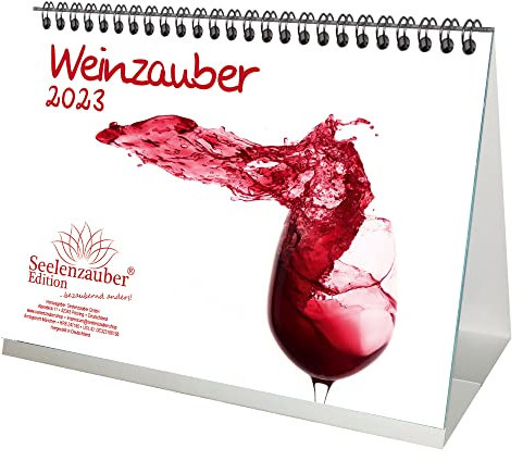 Weinzauber DIN A5 Tischkalender für 2023 Wein und Weinberge - Seelenzauber
