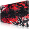Abetcabe Gaming Mouse Pad, Extended Mouse Pad XXL 800 x 400 mm,Computer Keyboard Mouse Mat Desk Pad with Non-Slip Rubber Base and Stitched Edge for Home Office Gaming Work (Black Red, XXL)