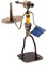 Brillibrum Design Metallmännchen Kellner | Handmade | Variante Oberkellner | Upcycling Zündkerzenfigur | 14x12x9 cm