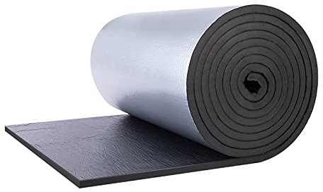 DUTIL Dachdämmplatten,Autodämmung,Schalldämpfer/Wärmedämmmatte,Dämmwolle Aluminiumfolie Dämmwolle, (Size : 1m*1m, Thickness : ID10mm)