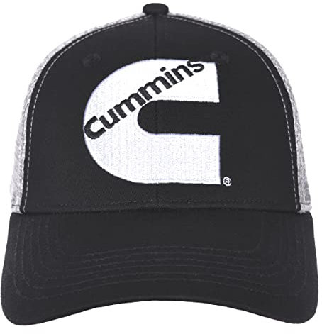 JH Design Group Herren-Kappe mit Cummins-Logo, verstellbar, Schwarz und Grau, Schwarz und Grau, Einheitsgröße