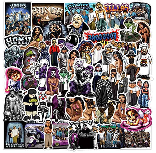 100 Stück Homies Aufkleber für Koffer, Skateboard, Laptop, Computer, Wasserflaschen, Auto, Teenager, Jungen, Mädchen, Aufkleber, wasserdicht