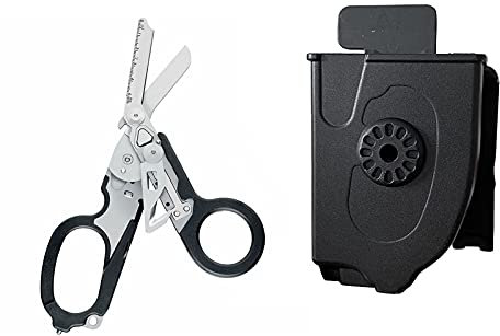 Raptor Response Ciseaux d'urgence 6 en 1, pince pliante multifonction et brise-verre, ensemble de pinces pliantes tactiques noires