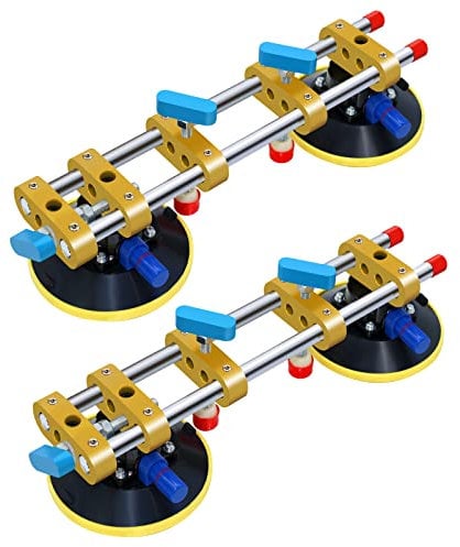 2 Pack Seamless Stone Seam Setter with 6Inch Suction Cups for Seaming Joint Level Professional Installation Tool of Quartz Countertop Granite Tile
