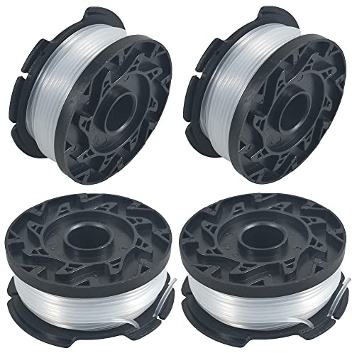Realman Lot de 4 bobines A6481 avec Ligne pour Black & Decker BDST182ST1 BDST5530CM BESTA525 BESTA530 BESTE625 BESTE630 BST2018 NST2018 ST1820EPC ST1823 ST4525 ST5528 ST5530 STC1815 STC1820 STC1840
