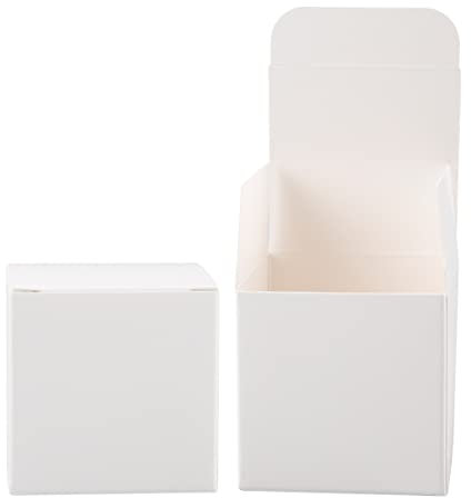 12 Pack Gift Boxes with Lids, GLADFRESIT 5 x 5 x 5 cm Kraft Cardboard Present Boxes for Wedding Birthday