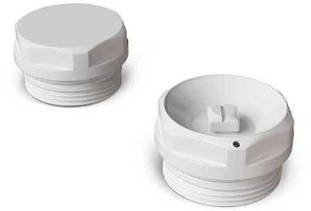 UK RADIATORS - Talus Radiator Bleed Valve Blanking Plug - Efficient Heating Solution - Easy Installation - (White)
