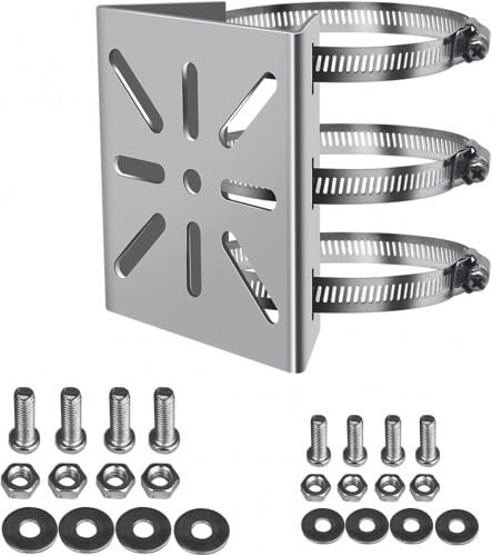 Support vertical universel acier inoxydable 3 boucles Montage angle Convient pour appliques murales LED Panneaux solaires (petite taille)