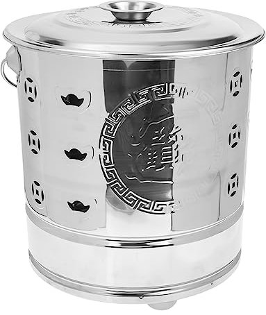 BESPORTBLE Anbetung Verbrennungsofen Papier Eimer Brennen Eimer Edelstahl Eimer Opfer