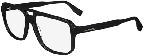 KARL LAGERFELD KL6156 001 Black Eyewear Man Acetato, Aviator, 58