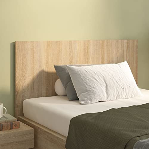 FUDUGEHMIOFWFJJ kopfteil Bett 180,headboard,Bett kopfteil gepolstert,Kopfteil Sonoma-Eiche 120x1,5x80 cm Holzwerkstoffbettkopfteil,kopfteil Bett 200 cm breit,