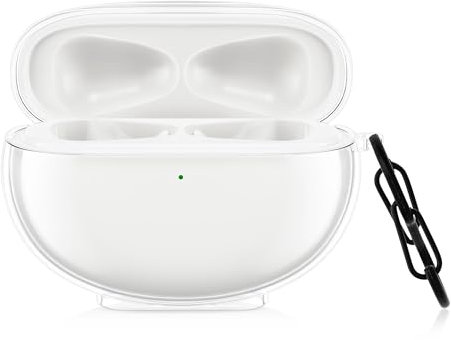 kwmobile Funda Auriculares Compatible con OPPO Enco Free 2 - Estuche Protector Duro de 2 Piezas - Transparente