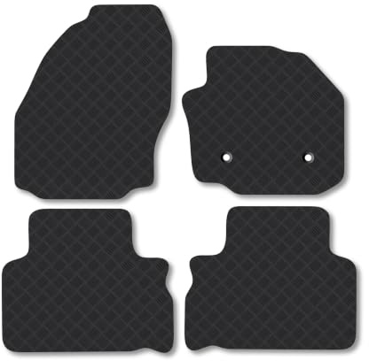 Ford S-Max (2010-2014) [5 Seat] 3mm Rubber Car Mats | Tailored Fit Durable Floor Mats Full Coverage Protection Waterproof Accessories Easy Clean Anti Slip Made in the UK