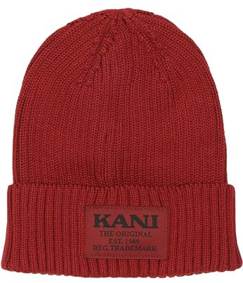 Karl Kani Unisex KA-233-006-1 KK Woven Retro Classic Beanie red, one Size