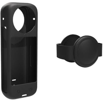 Custodia protettiva professionale in silicone standard per fotocamera Instas 360 One X4 Panoramic Action Camera (nero)