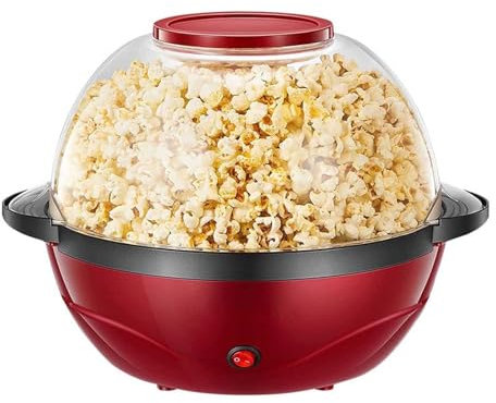 SMoonga Popcorn Machine, 3.6L Capacity Popcorn Popper, Electric Stirring Popcorn Maker, 850W Automatic Corn Popper, with Non-Stick Coating, Healthy Less Oil for Movie Nights Parties