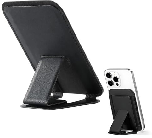 Porte Carte, Magsafe Wallet Porte 1-3 Cartes,MagSafe Wallet Support pour iPhone 15/14/13/12 Series Compatible avec MagSafe, Porte-Cartes et Support Cuir Végétal