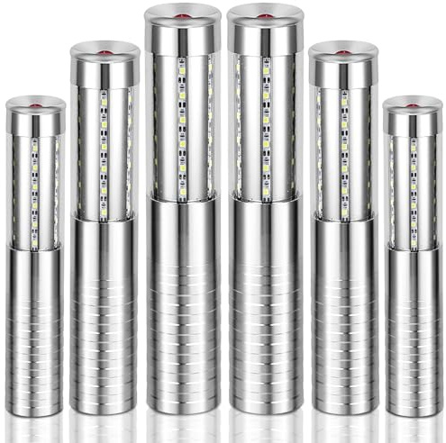JIEGXT 6Pcs Led Strobe Lights for Bottle Service, Sparkling Lights, Champagne Bottle, Portable Light Topper for Nightclub, Wedding Party, Concert (Silver)