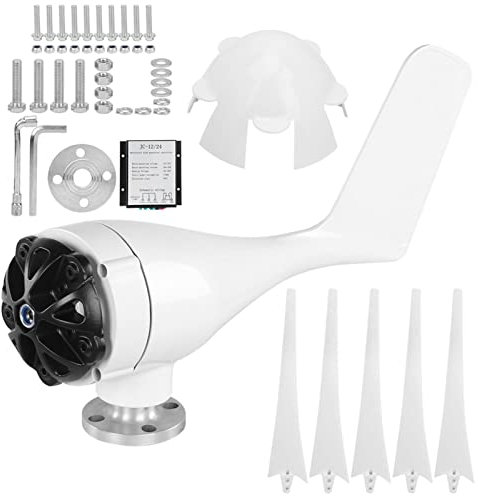 NDNCZDHC Kit generatore Eolico 400W con Kit generatore Eolico a 5 Pale con generatore Eolico Controller per cabine o Case mobili (12V)