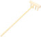 Râteau en bois naturel - Accessoire de méditation pour jardin zen - Décoration DIY - Râteau en bois à 4 dents
