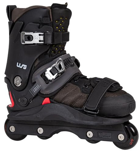 USD Shadow Team 60 Aggressive Inline Skate, Kizer Fluid IV Schiene, Rollen, ABEC 9 Kugellager für Park und Street