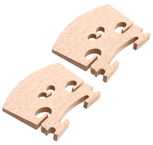 Ahorn Holz Violin Brücken, Violin Music Instrument Zubehör, Violine Teile, Geige Saiten Brücken Handgefertigtes Ahornholz, für 4/4 Größe Violine, 2 Stück