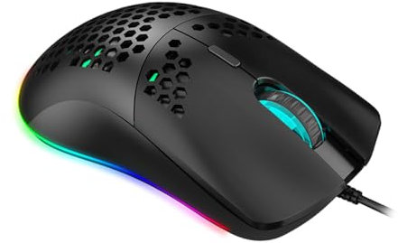 Gadpiparty Souris RGB à Éclairage Programmable Niveaux Dpi Design Ergonomique pour Ordinateur