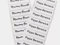 50 X Personalised Printed Custom Name Labels Iron On School Uniform Clothing Tags PE Fabric