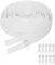 KOZOY Chiusura lampo infinita con cerniera, chiusura lampo infinita con cerniera, in metallo, lunghezza 10 m, larghezza 3 cm, nylon bianco, chiusura lampo con 10 cerniere lampo, al metro