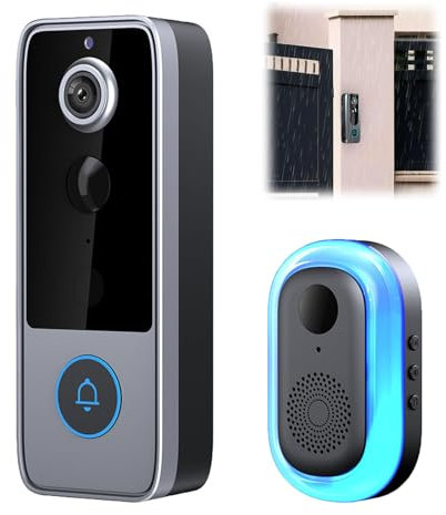 GuardianBell Pro, with Smart WiFi Doorbell and Security Cam, with Live View, IP65 WaterproofLocal Recordings, Two-Way Audio for Home Security (M21)