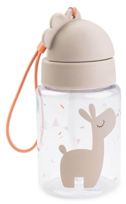 Done by Deer Botella con pajita – Celebration Sand – 280 ml – Diseño Lalee – Sin BPA & a prueba de fugas – para guardería, escuela y viajes – a partir de 6 meses