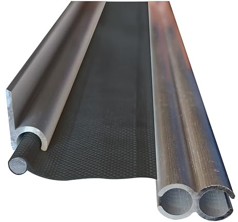 Driveaway Awning Connector Universal Kit, 3 meters of 6mm to 6mm Black Kador Strip with 3 x 1 meter of Figure 8 Aluminium Rail for Caravan/Campervan/Motorhome/Awning