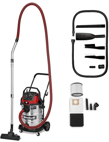 Einhell Nass-Trockensauger TE-VC 3080 SACL (1150 W, 220 mbar Saugleistung, 30 L Behälter, Staubschutzklasse L, HEPA-Filter, Filterreinigung, Automatiksteckdose, inkl. Zubehör)