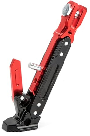 SIOXFN Seitenständer Motorrad für Aprilia Tuono 125 2004-2024, Einstellbare Aluminium Motorrad Seitenständer mit Rutschfestem Breitem Standfuß