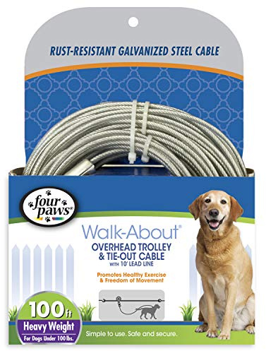 Four Paws Heavy Weight Trolley Exerciser Silver 100 Feet