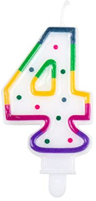 Boland - Geburtstagskerze Zahl, 1 Stück, mit Kerzenhalter, Stecker, Spieß, Minikerze, Tortenkerze, Kuchen, Geburtstag, Kindergeburtstag, Kindergarten, Dekoration, Geschenk