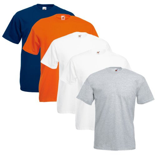 Fruit of The Loom Original T Logo Men's T-Shirt, Pack of 5 - - M