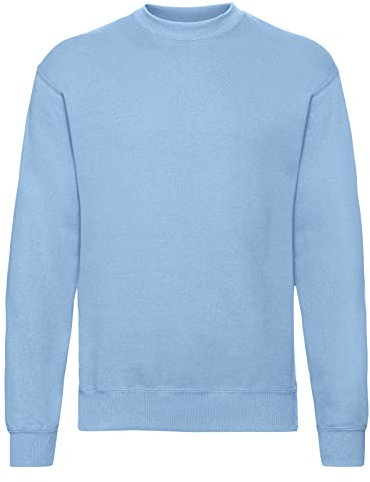 Fruit of the Loom Men's Classic Set-In Sweat Sweatshirt, Sky Blue, Large