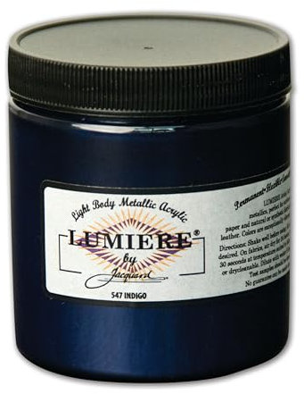 Jacquard Lumiere Fabric Color 8 oz Jar - Indigo by Jacquard