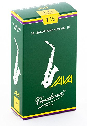 VANDOREN Alt Saxophonblatt 1,5, 10er Packung, grün, E♭, Holz