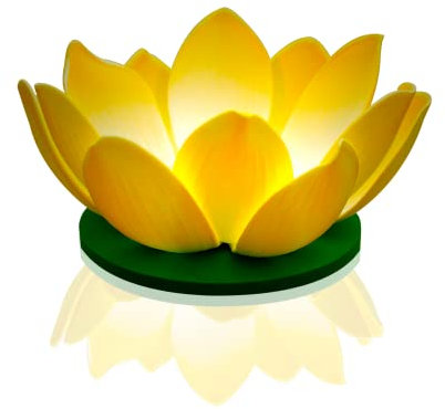 Skylantern Original 1017 LED-Seerose, schwimmend, Gelb