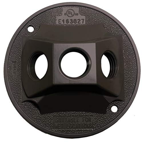 Sigma Engineered Solutions 14383BR 1/2-Inch 3 Hole Round Lamp Holder Cover, Bronze