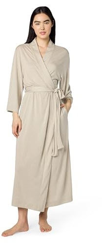 Natori Women's Plus Size Shangri-la Solid Knit Robe - beige - 1x