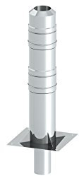 Schornsteinerhöhung/Kaminerhöhung 1000mm wirksame Verlängerung, DW doppelwandig, Wandstärke 0,5mm; 25mm mineralische Isolierung,; Ø 200mm Innendurchmesser, Edelstahl
